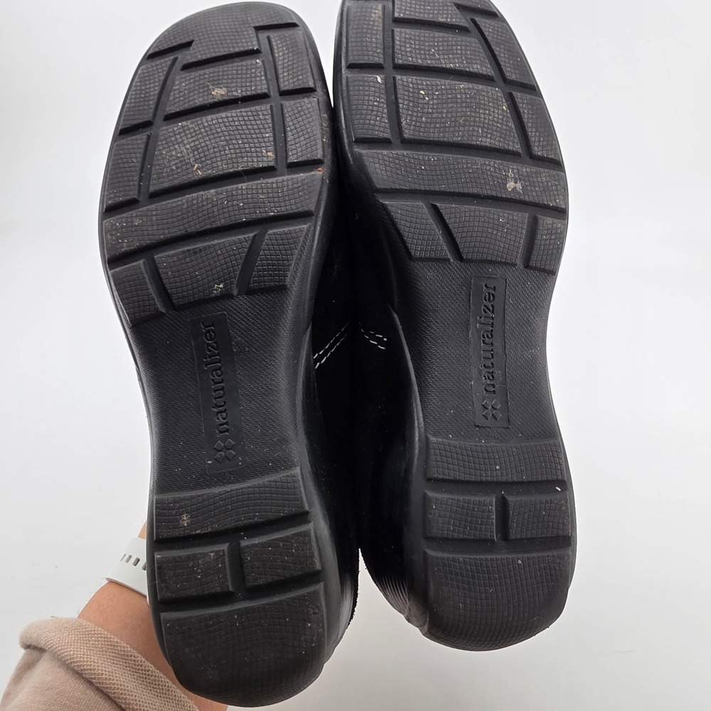 Naturalizer Armon 3 Loafers Black Nubuck Leather Wedge Slip On Shoes 7 M Comfort - Picture 9 of 10